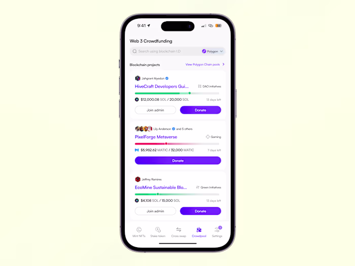 Crowdfunding platform for blockchain projects.
