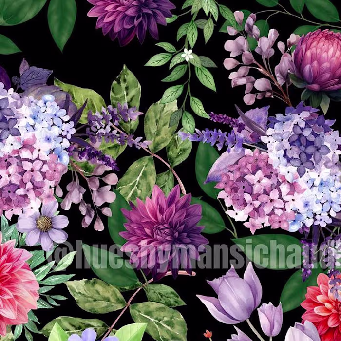 H U E S on Instagram: “Exotic botanical pattern🪻 #florals #pat…