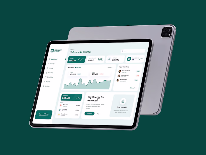 Simplified Data Visualization and Management Dashboard Design