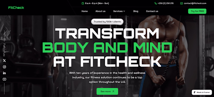FitCheck - Fitness Website