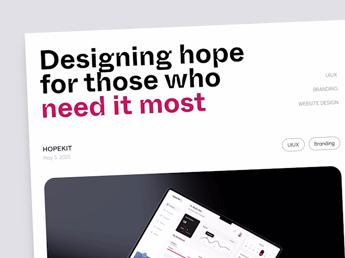 Hope Kit – Suicide Prevention Therapy Platform