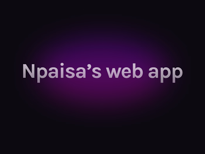 Web app design of Npaisa