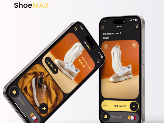 ShoeMAX - Landing Page Mobile Apps