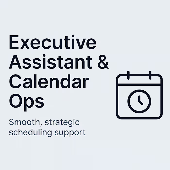 Executive Support & Calendar Management for Startup CEO