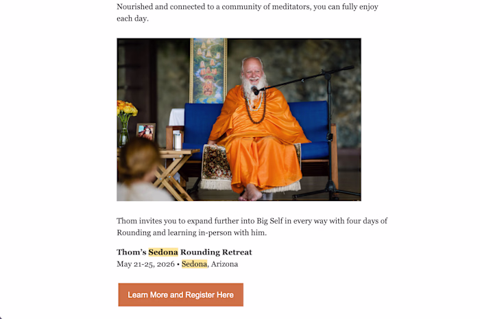 Email Calendar Management for a World-Touring Guru