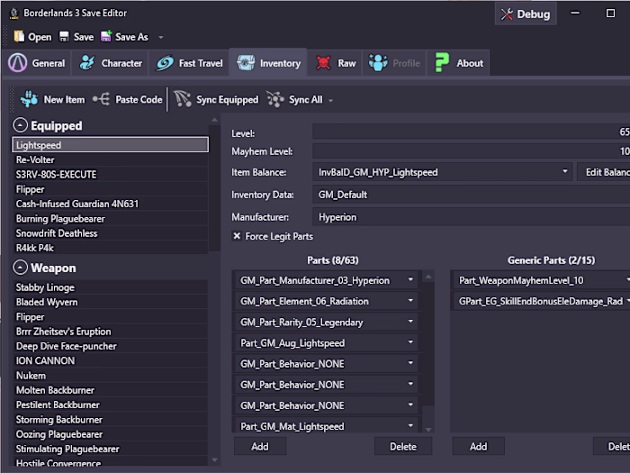 Borderlands 3 Save Editor