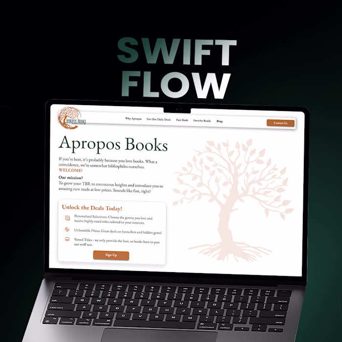 Apropos Books Online Book Marketplace Created a refined, con...