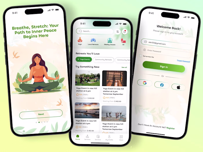 Yoga & Community Building App Design