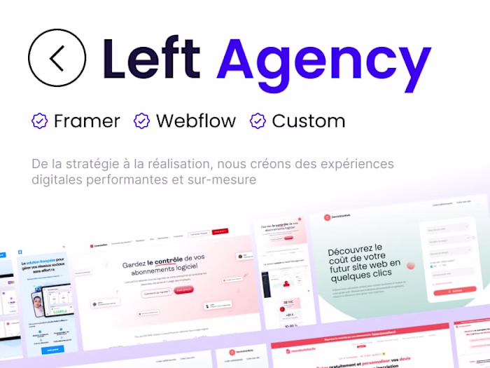Framer website - Left agency
