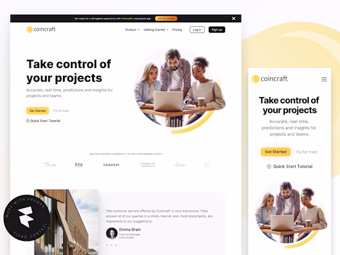 Management Software Website for Architects - Coincraft