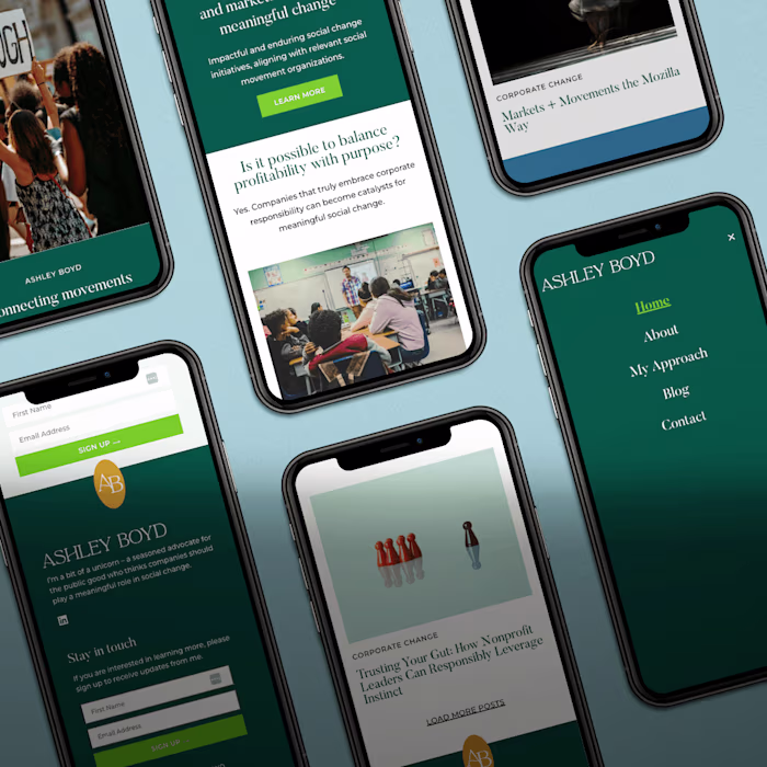 Social Impact Leadership Personal Brand & Website Design