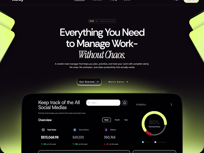 Clean Gradient Hero UI for SaaS Platform