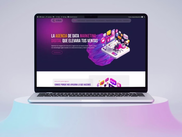 Elevalas - Data Marketing Agency WordPress Website Design