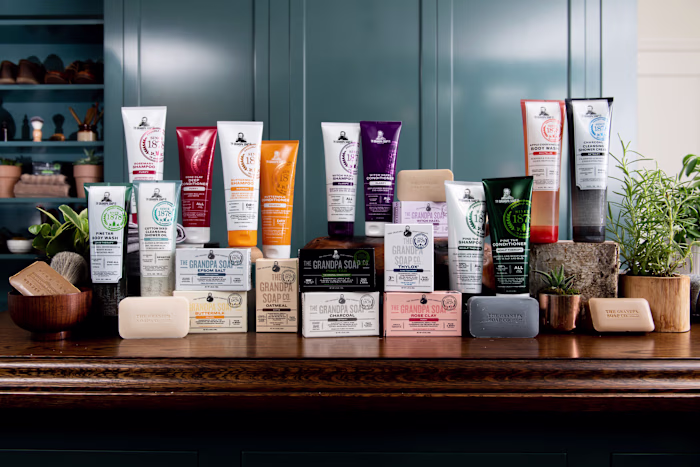 Packaging Design for Grandpa Soap Company