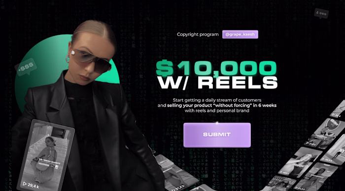 Landing Page for an online course