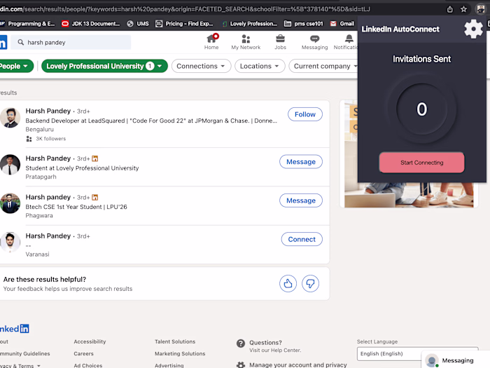 LinkedIn AutoConnect (Chrome Extension)