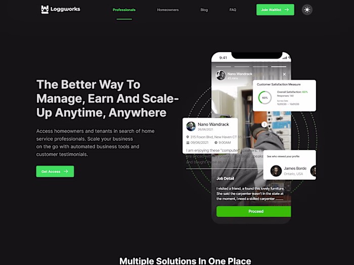 UI/UX Design for Loggwork