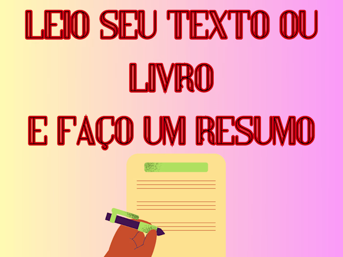 Resumo de livro ou texto/artigo 