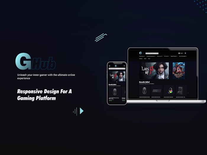 GHub Responsive Design for a Gaming Platform UI/UX Design