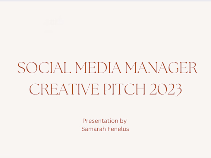 Spoak Social Media Manager Creative Pitch