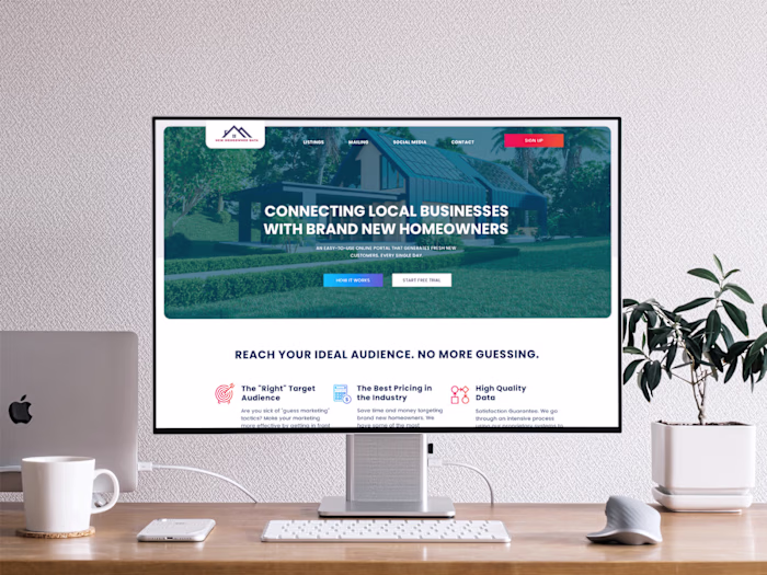 New Homeowner Data - UI/UX Design and Wordpress Development
