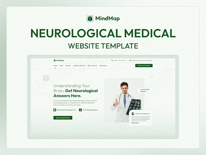 Neurological Medical One-Page Framer Template