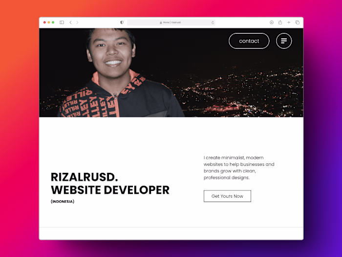 Minimalist Portfolio and Service Showcase