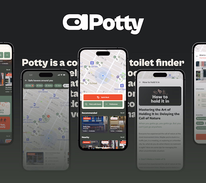 Potty: A Toilet Finder Concept App