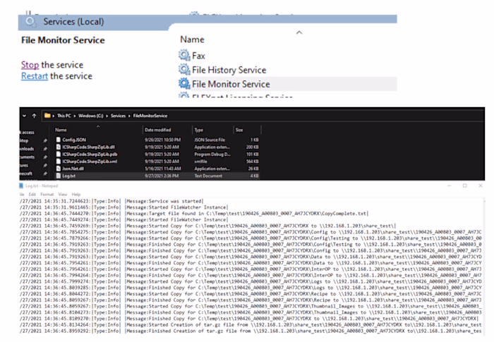 Realtime FileWatcher Windows Service