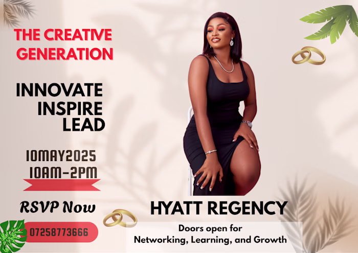 Elegant Canva Event Poster Design for "The Creative Generation"