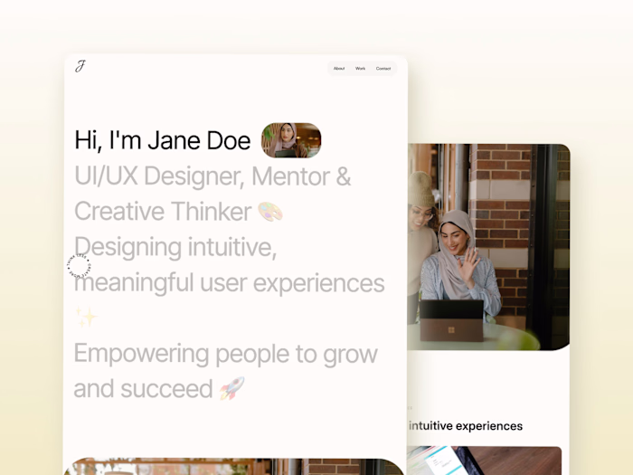 JANE - UX/UI Portfolio Framer Website