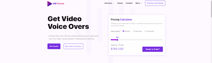 Vidvoices Jingles - Website design & development