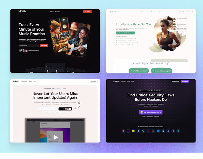 Landing Page Redesigns for Indie Makers and Startups
