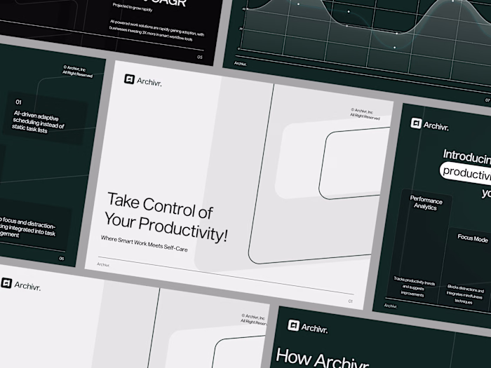 Archivr - AI Task Manage Startup Company Pitch Deck Presentation