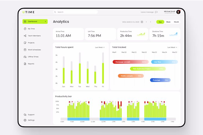 Ultimate tracker Landing Page + WebApp