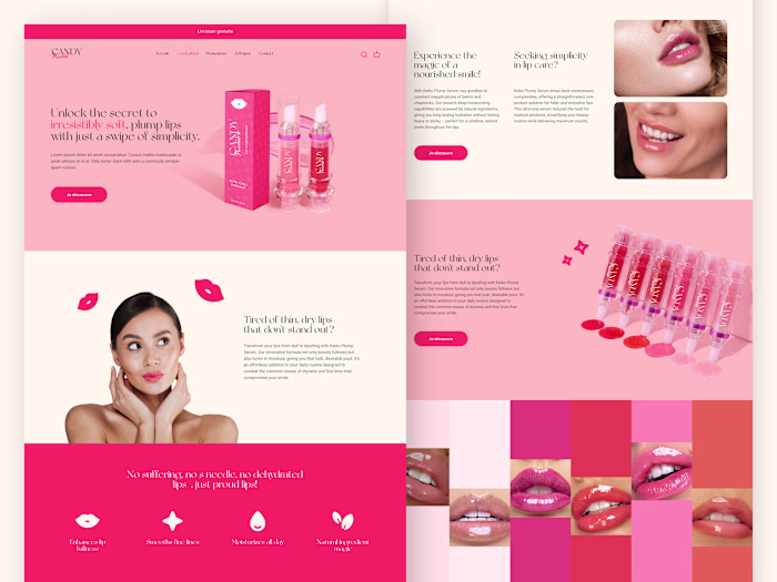 CandyPlumb : Lip Gloss Brand Landing Page