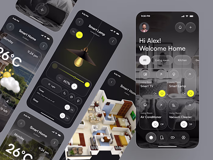Home Automation App UI –