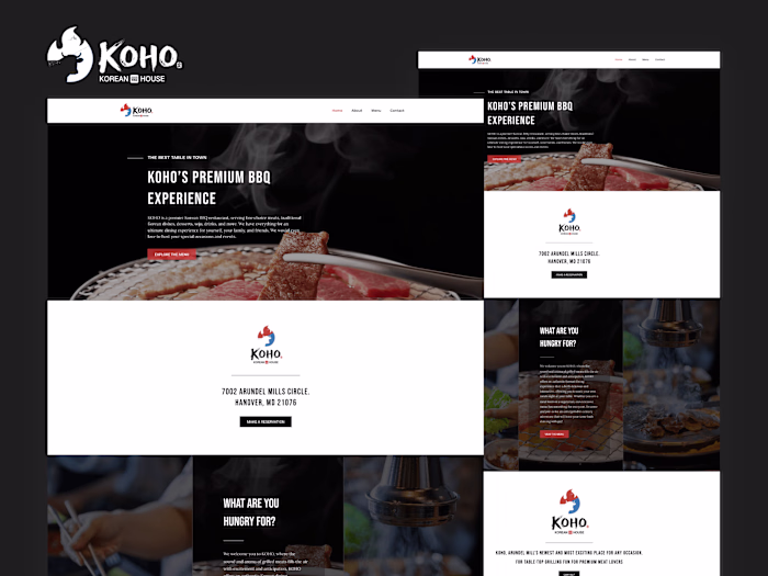 Built Website from Scratch for Korean BBQ Restaurant