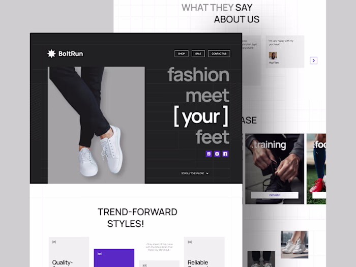 A landing page that runs