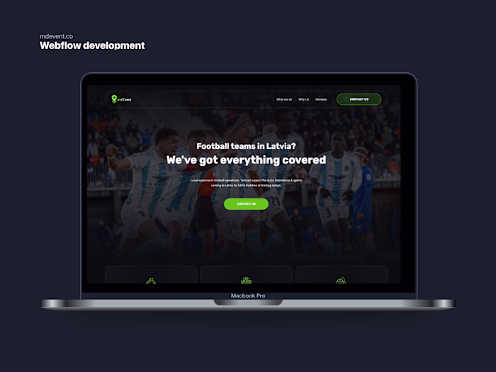 Landing page development