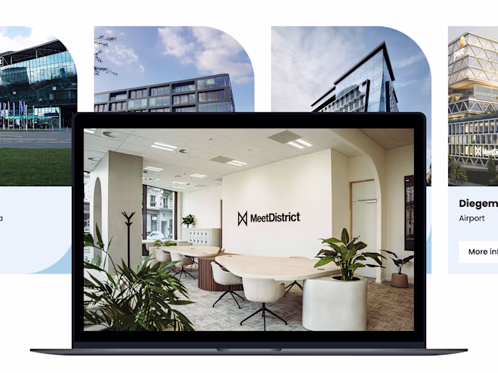 Meet District | Coworking Space Navigation Redesign