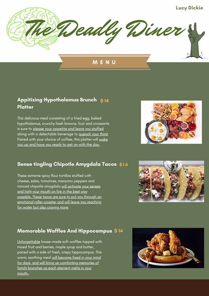 Menu design