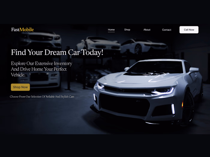 Create Landing page for car sale