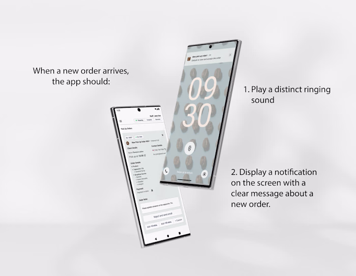 Coffee Shop Order Management App for Android