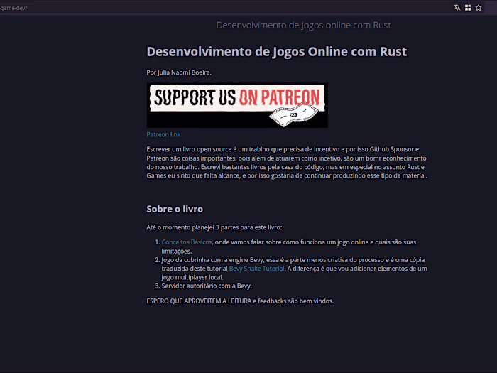GitHub - naomijub/Rust-game-dev: Desenvolvimento de Jogos com R…