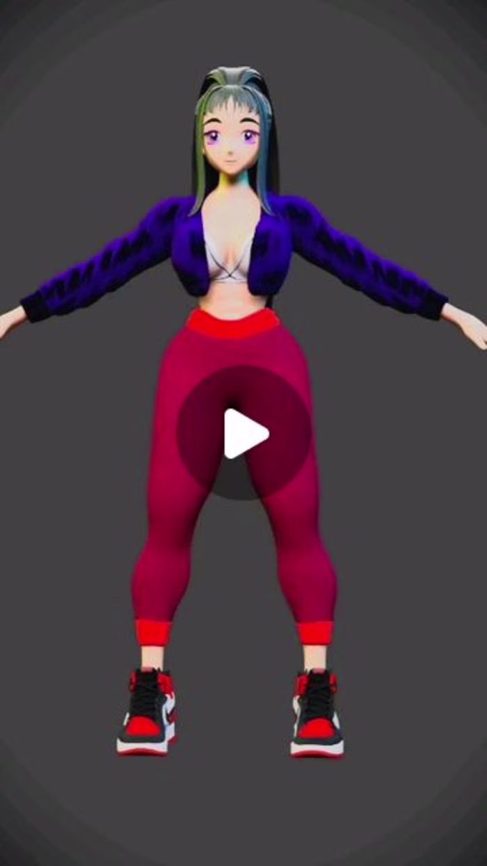 Anime character 3D Modeling and Rendering