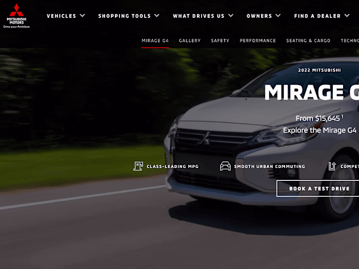 All New 2024 Mitsubishi Mirage Compact Hatchback