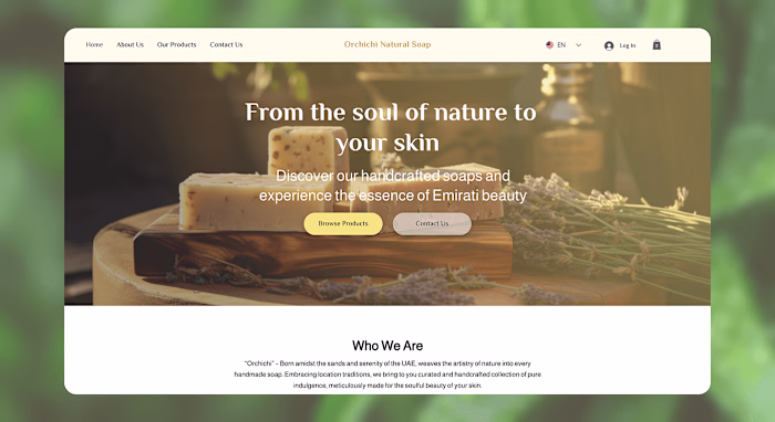 WIX Natural Soap Online Store 