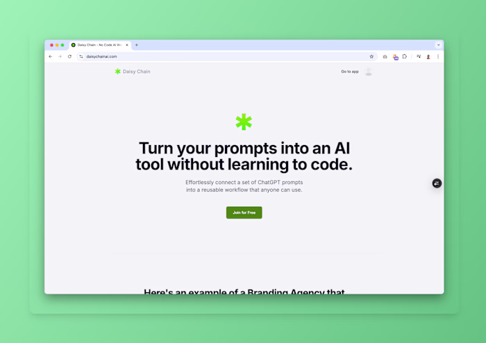 Daisychain - AI Prompt Workflow Platform