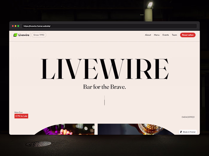 Dropped a new Framer template